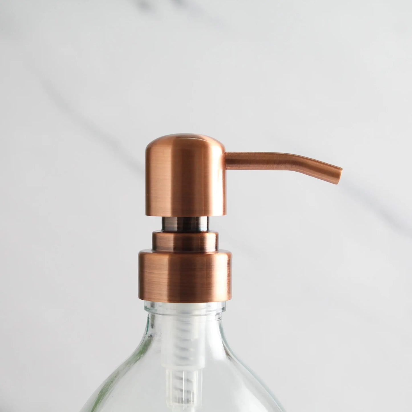 Clear Plastic Dispenser Bottle With Rose Gold Pump Namie Home