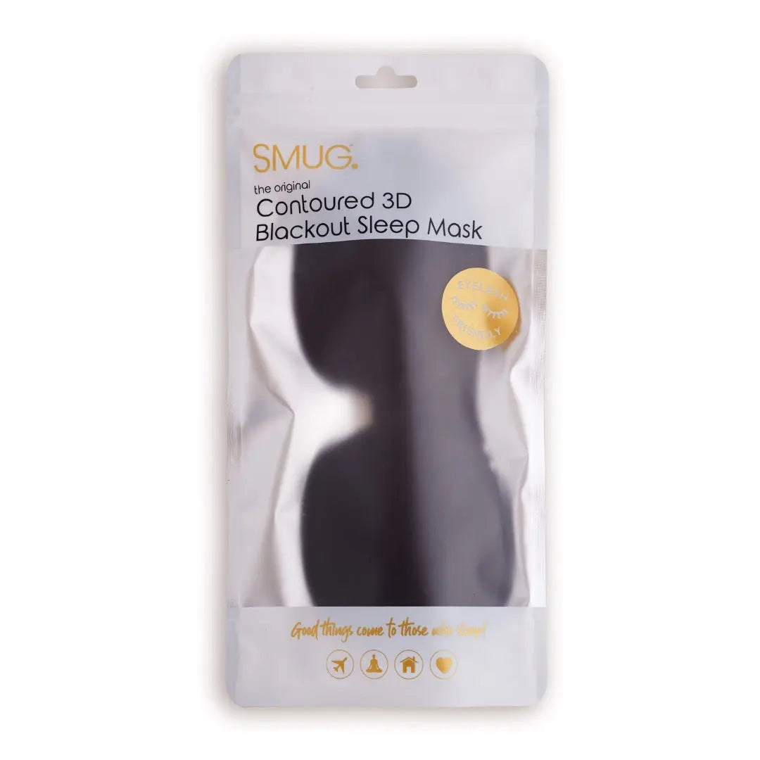 Contoured 3D Blackout Sleep Mask - Black SMUG