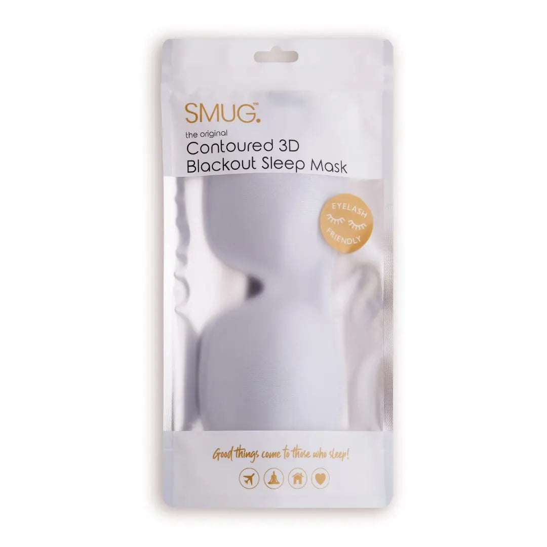 Contoured 3D Blackout Sleep Mask - Grey SMUG