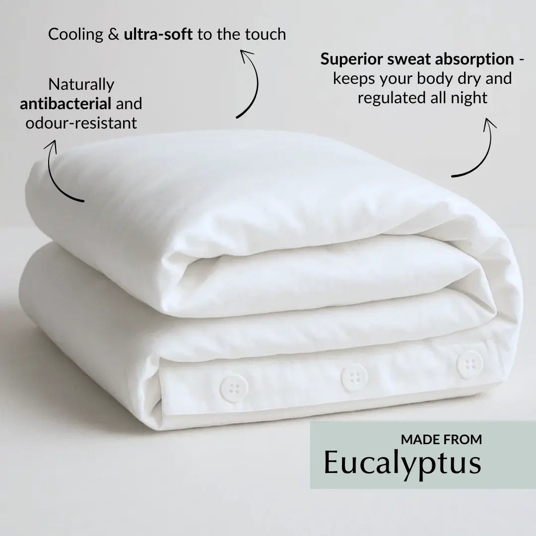 Cool & Comfy Silk Duvet Cover (Eucalyptus) Ethical Bedding™
