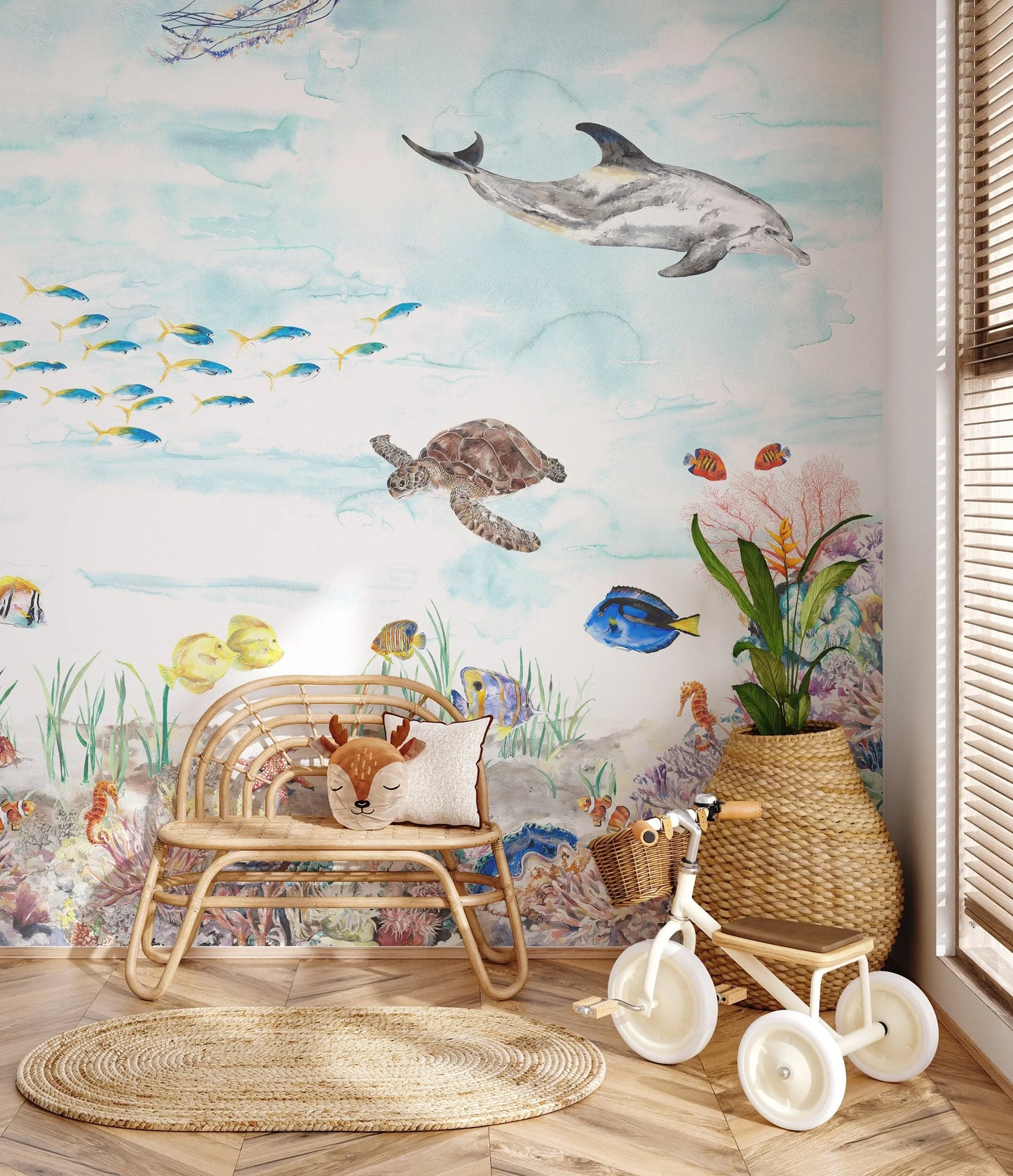 Coral Reef Underwater Mural Wallpaper Katie Hipwell Design