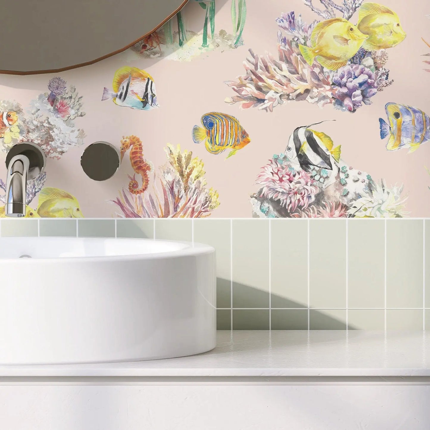 Coral Reef Watercolour Wallpaper Katie Hipwell Design