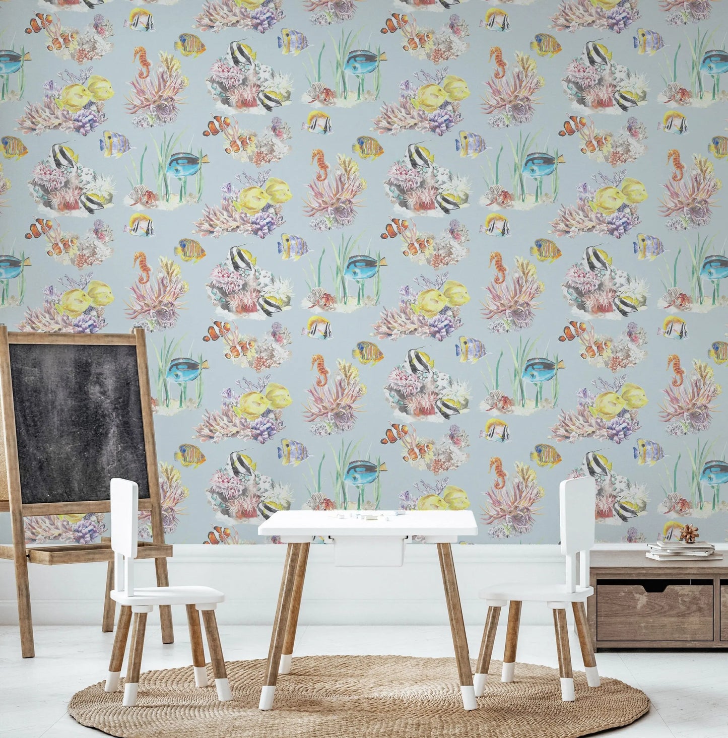 Coral Reef Watercolour Wallpaper Katie Hipwell Design