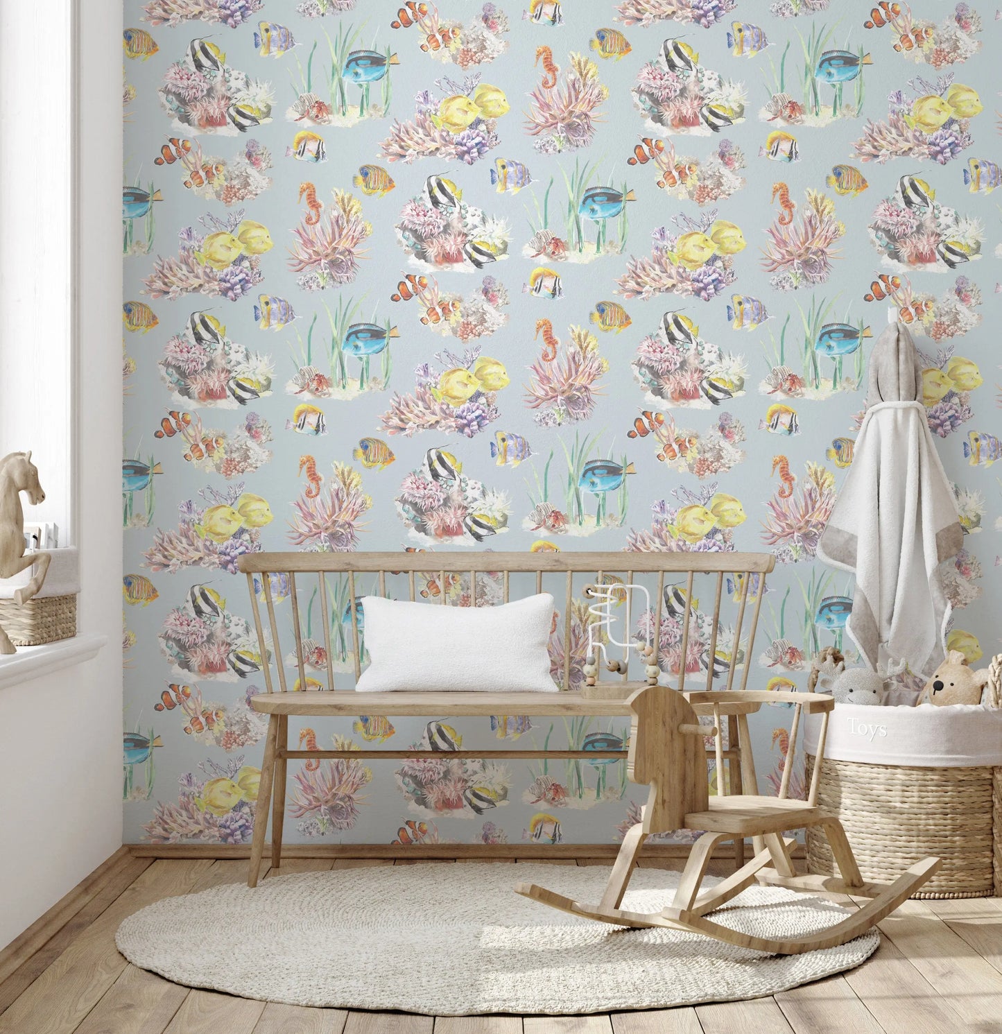 Coral Reef Watercolour Wallpaper Katie Hipwell Design