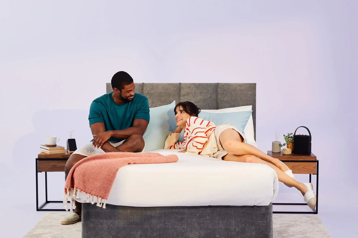 Dark Grey Divan Bed Emma