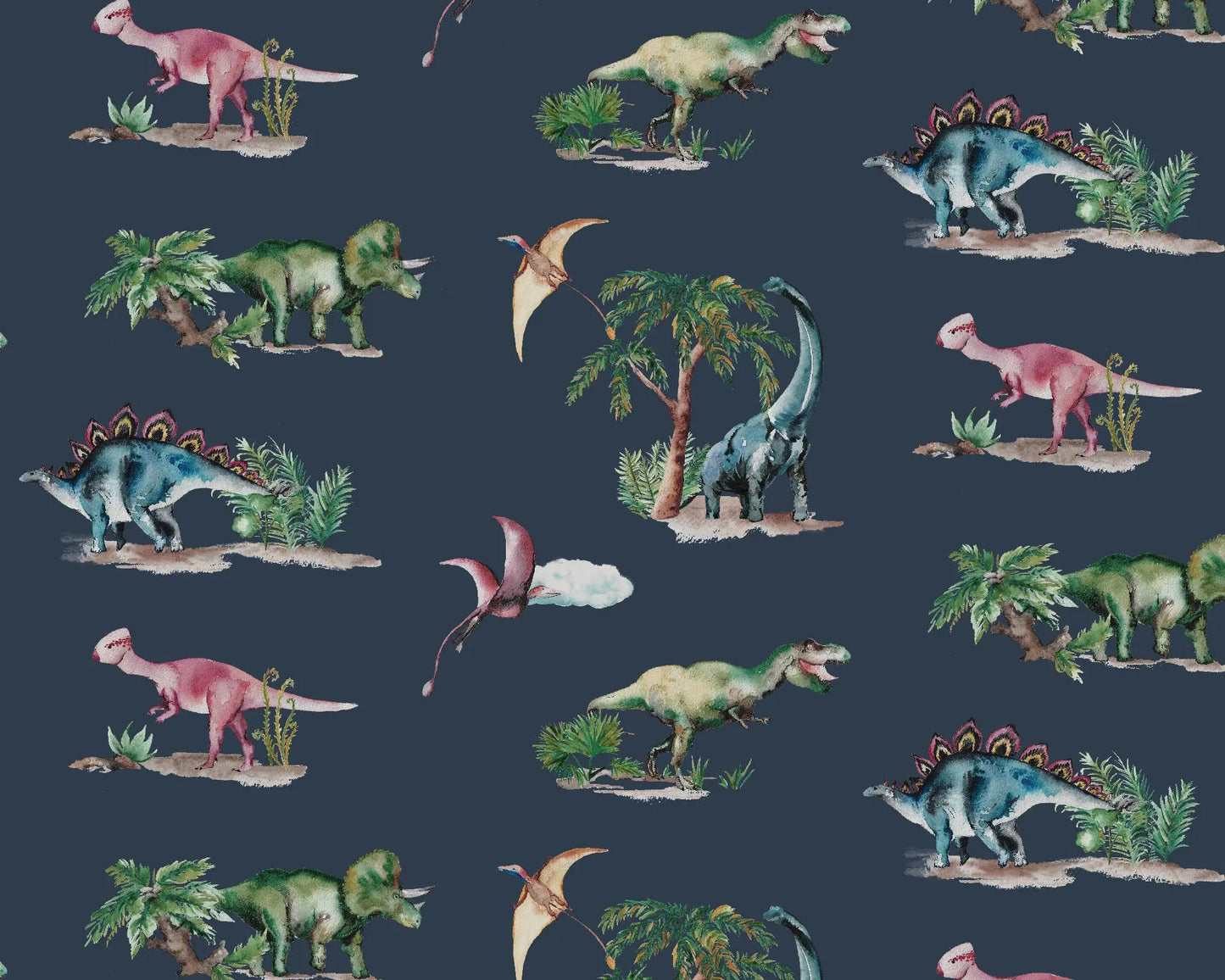 Dinosaurs Children's Wallpaper Katie Hipwell Design