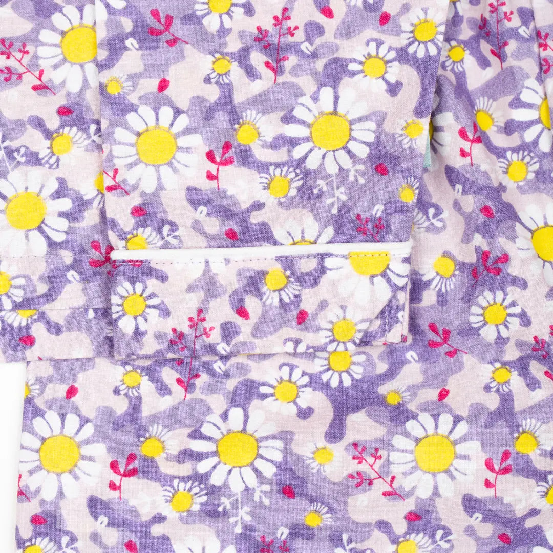 Dizzy Daisy Print Girls Button Up Pyjamas Luca and Rosa
