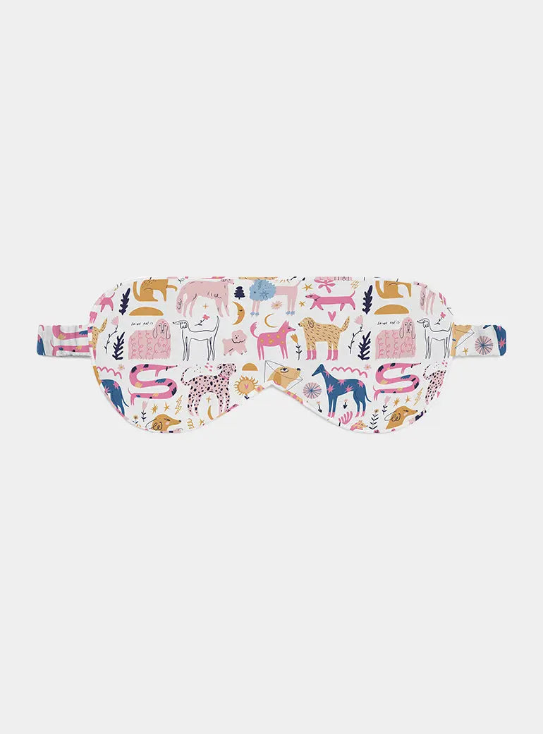 Dog Print Organic Cotton Sleep Mask Myza