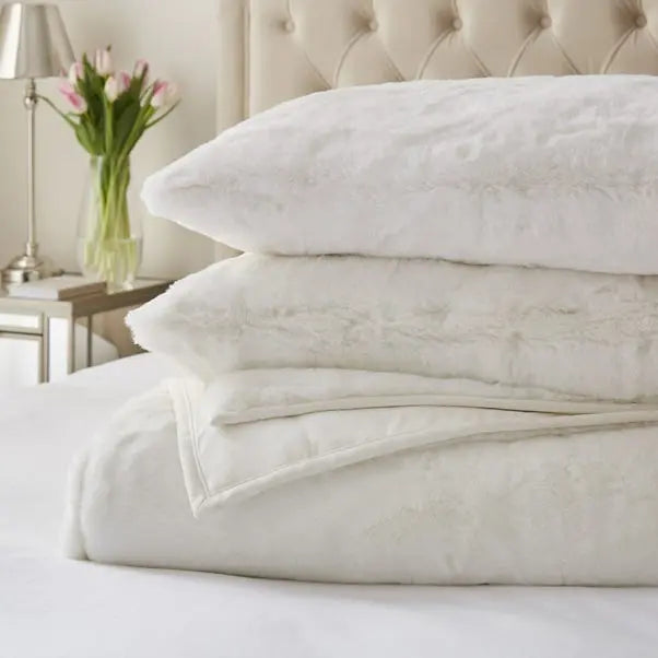 Dorma Purity Faux Fur Bedspread - Main Image