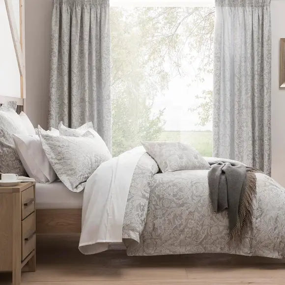 Dorma Winchester Jacquard Grey Duvet Cover Dunelm