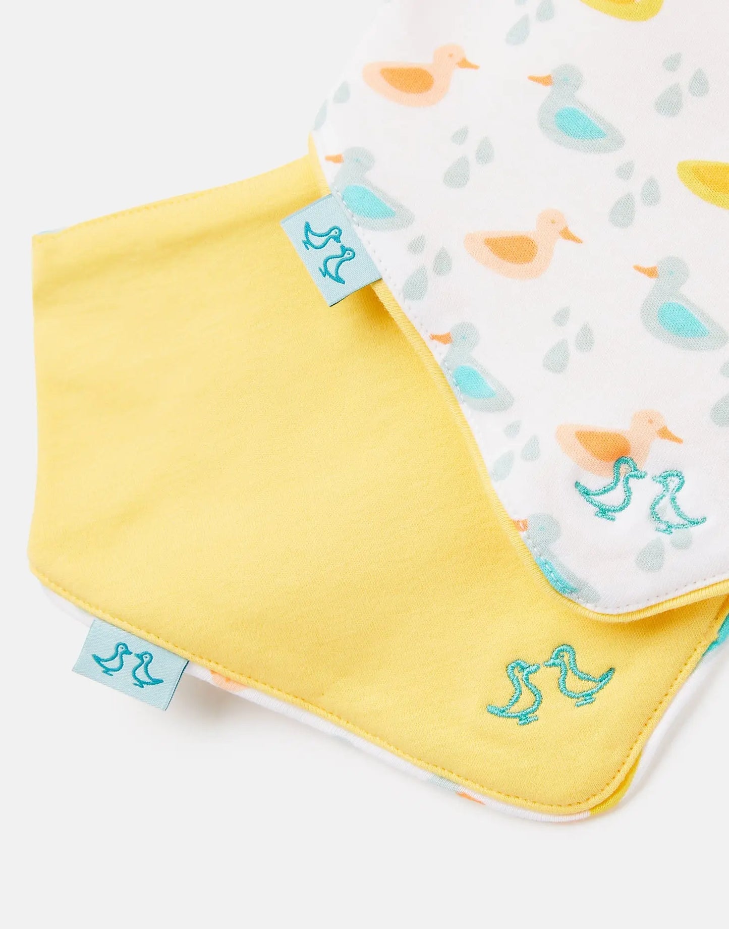 Ducks Pack of 2 Yellow Baby Dribble Bibs Luca and Rosa