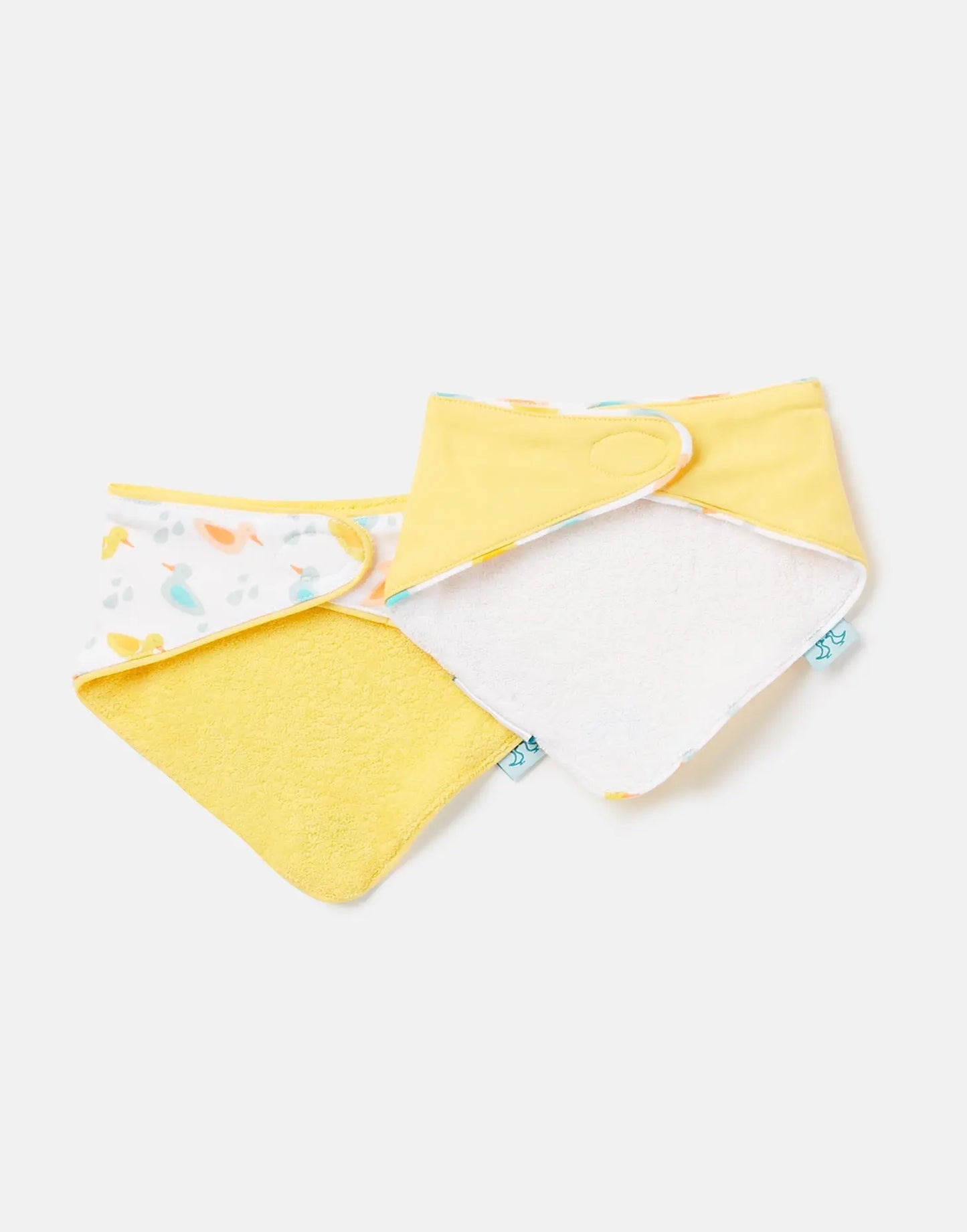 Ducks Pack of 2 Yellow Baby Dribble Bibs Luca and Rosa