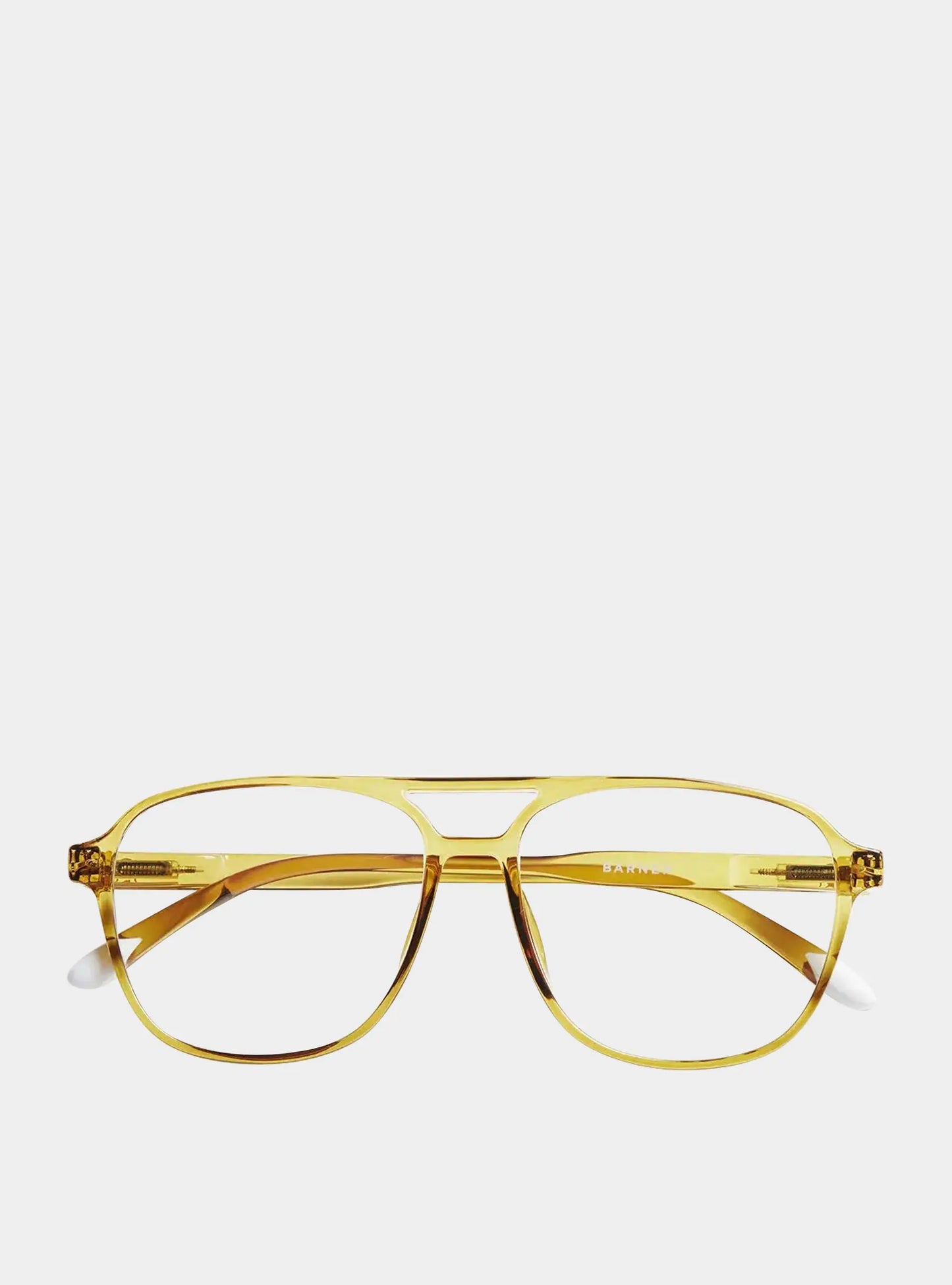 Ecru Olive Brad Glossy Glasses Barner