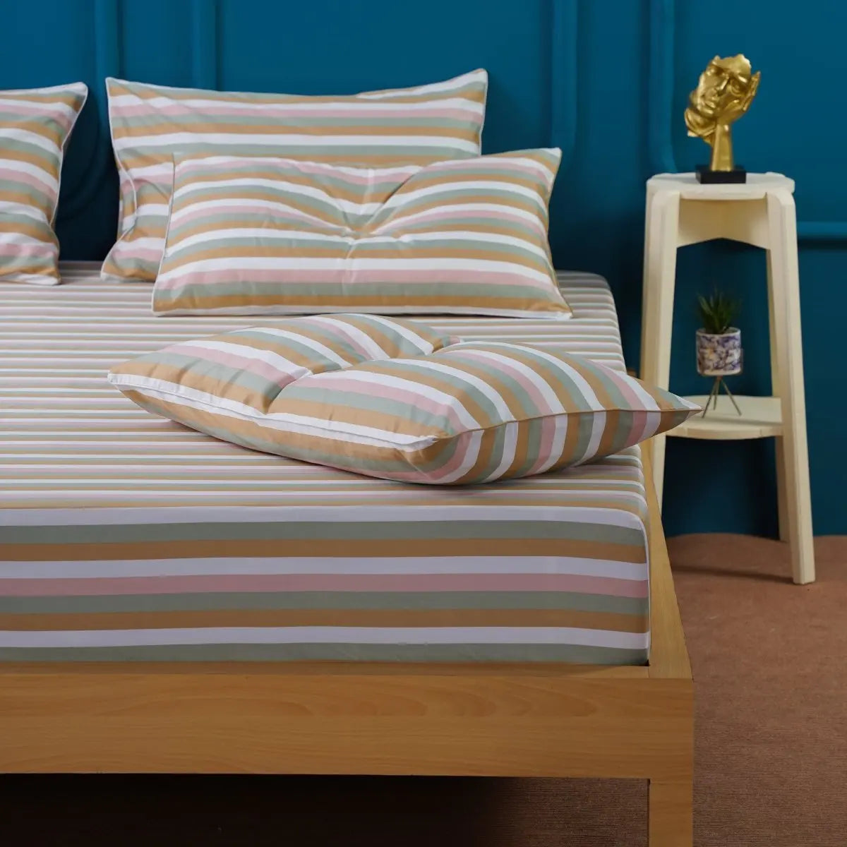 Ella Cotton - Serene Stripe Pillowcases Pair SHEET STORY