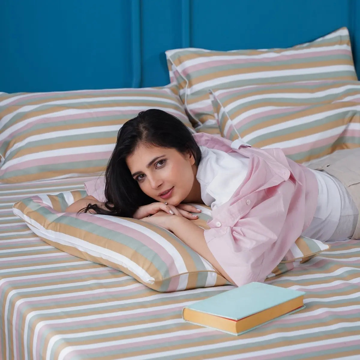 Ella Cotton - Serene Stripe Pillowcases Pair SHEET STORY