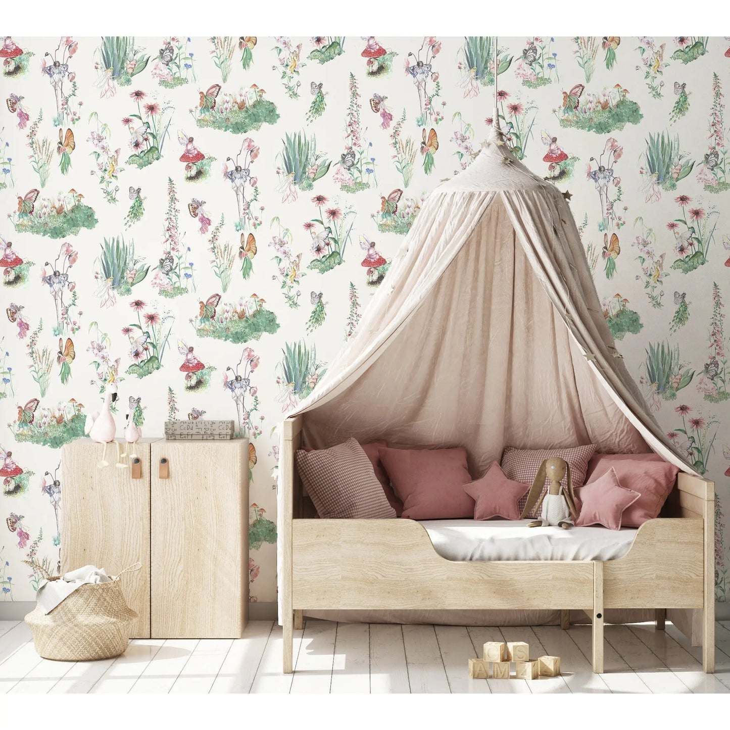 Fairy Garden Children's Wallpaper Katie Hipwell Design