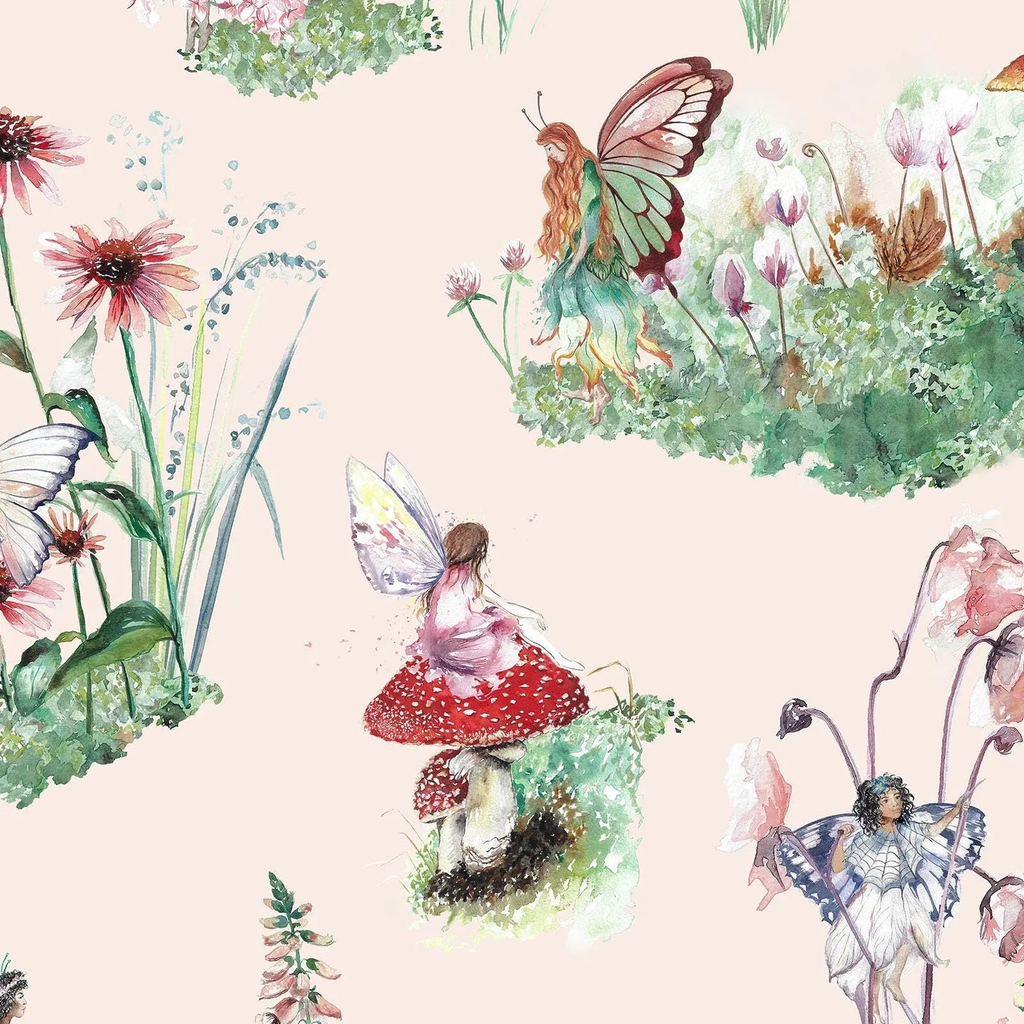 Fairy Garden Children's Wallpaper Katie Hipwell Design