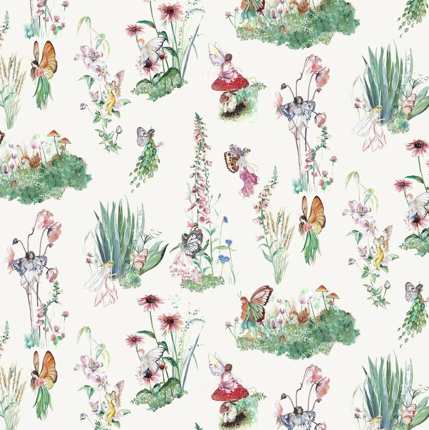 Fairy Garden Children's Wallpaper Katie Hipwell Design