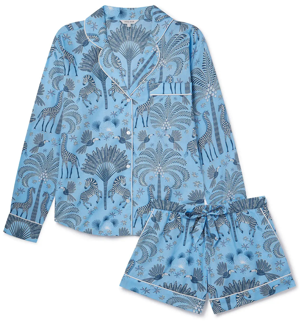 Favourite Travels Women's Long Sleeve Organic Cotton Pyjama Short