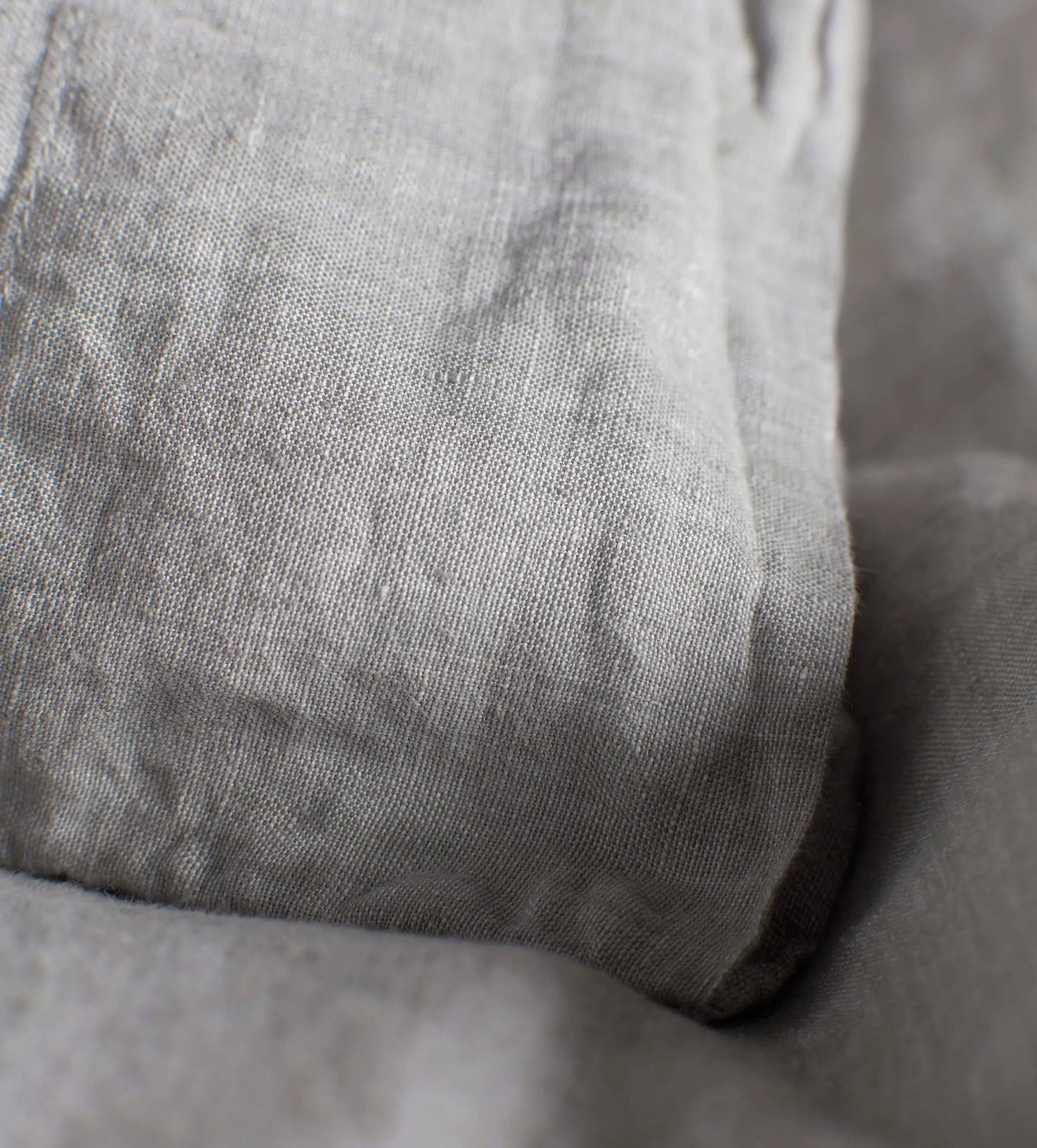 Flint Grey 100% Linen Housewife Pillowcase The Secret Linen Store