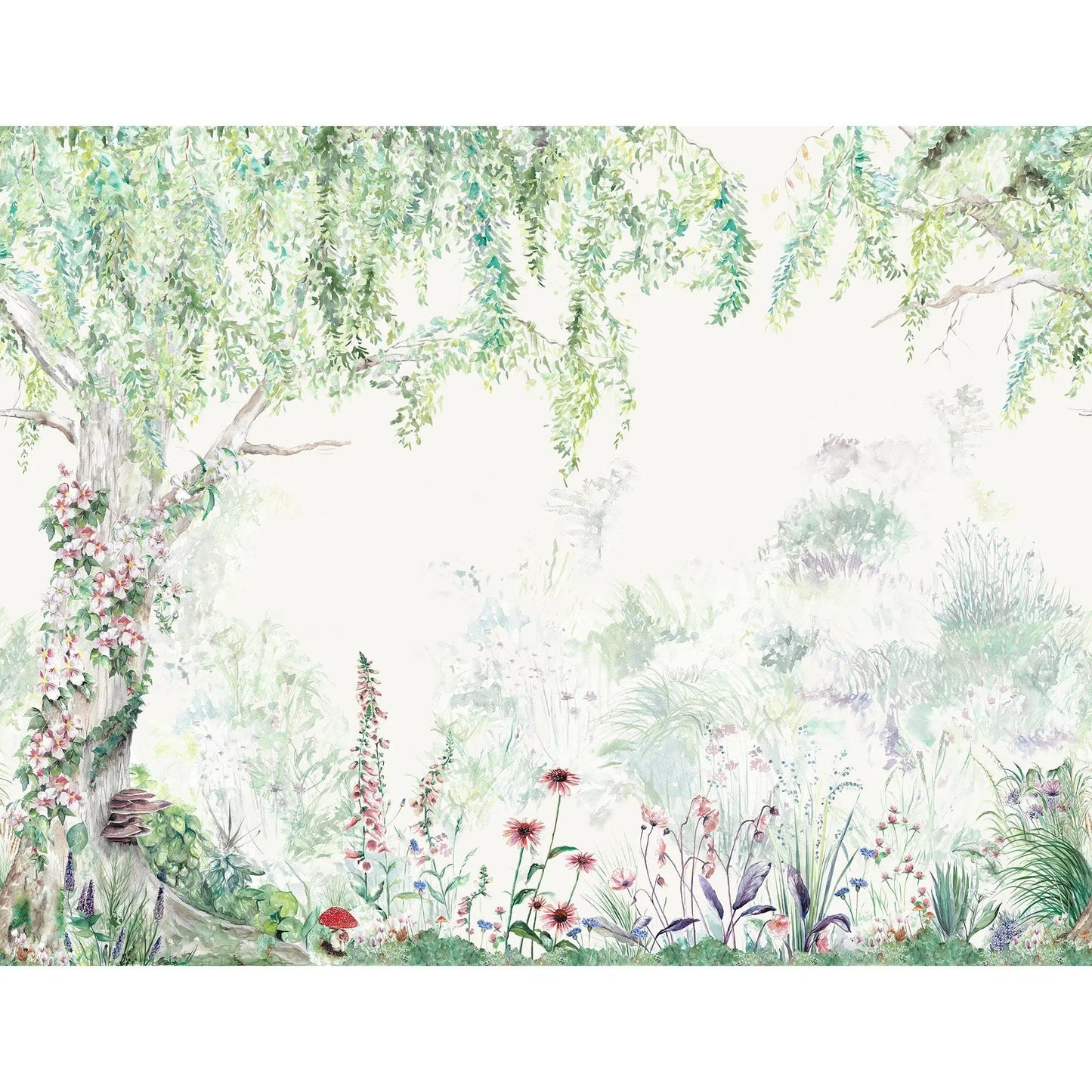 Flower Forest Mural Style Wallpaper Katie Hipwell Design