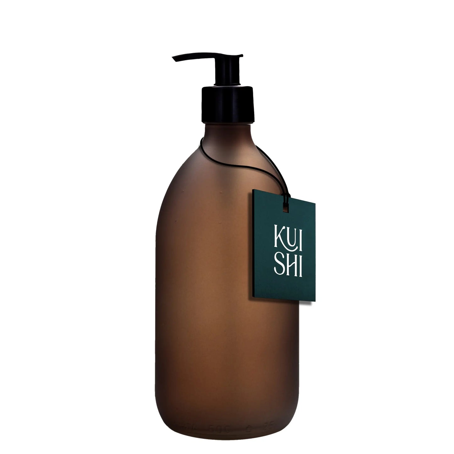 Frosted Amber Glass Pump Bottle Kuishi