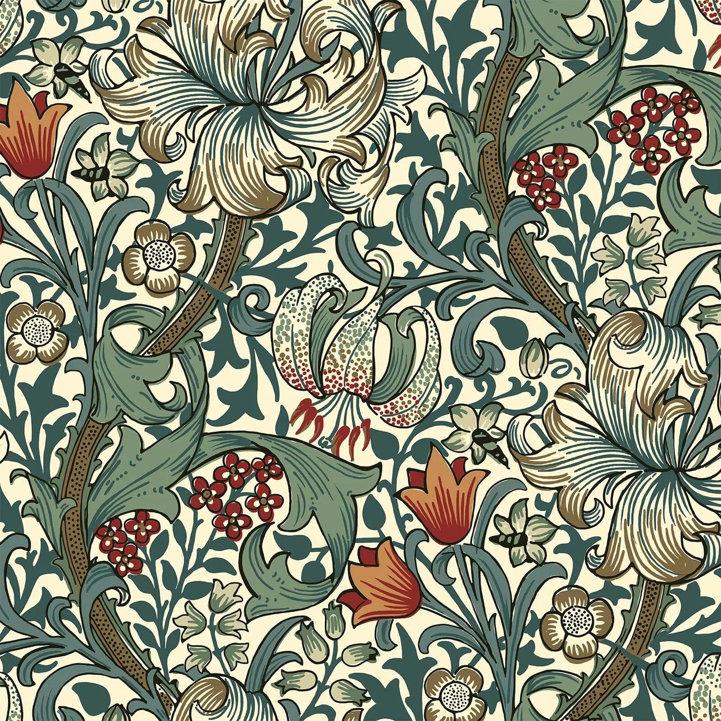 GOLDEN LILY Wallpaper - Ecru House of Hackney