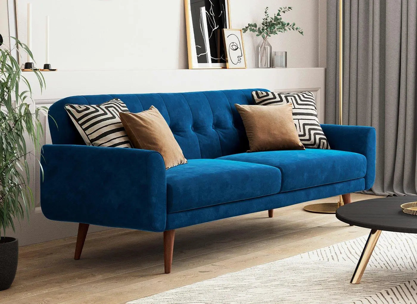 Gallway 3 Seater Sofa Bed - Blue Dreams