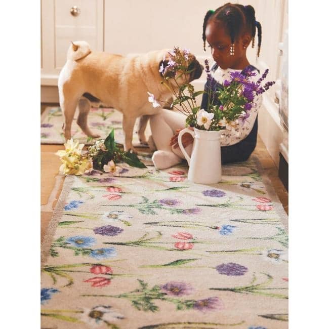 Eco-Friendly Washable Floral Mat The Rugs