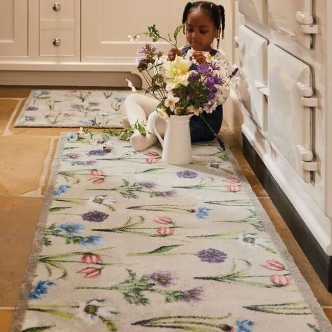 Eco-Friendly Washable Floral Mat The Rugs