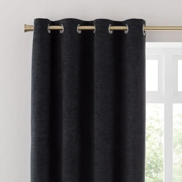 Genoa Chenille Blackout Eyelet Curtains Dunelm