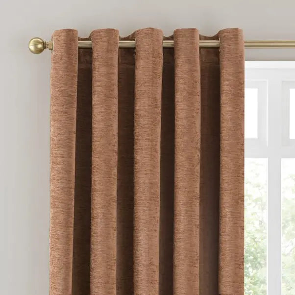Genoa Chenille Blackout Eyelet Curtains Dunelm