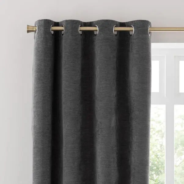 Genoa Chenille Blackout Eyelet Curtains Dunelm