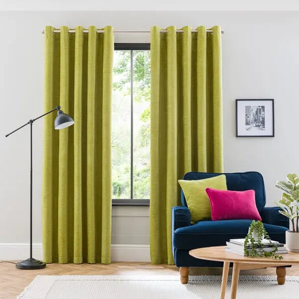 Genoa Chenille Blackout Eyelet Curtains Dunelm
