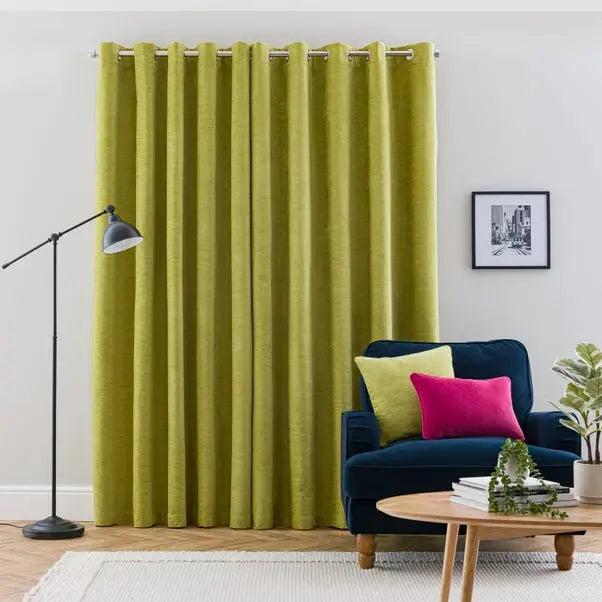 Genoa Chenille Blackout Eyelet Curtains Dunelm