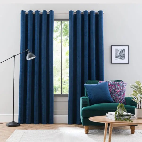 Genoa Chenille Blackout Eyelet Curtains Dunelm
