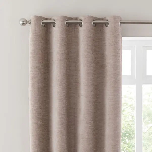Genoa Chenille Blackout Eyelet Curtains Dunelm