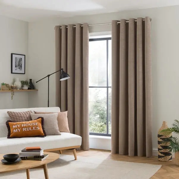 Genoa Chenille Blackout Eyelet Curtains Dunelm