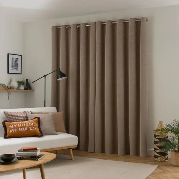 Genoa Chenille Blackout Eyelet Curtains Dunelm