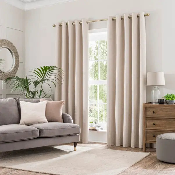 Genoa Chenille Blackout Eyelet Curtains Dunelm