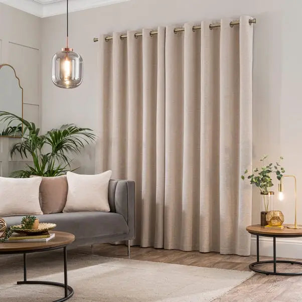 Genoa Chenille Blackout Eyelet Curtains Dunelm