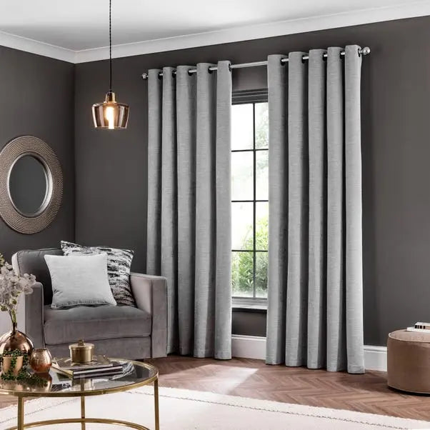 Genoa Chenille Blackout Eyelet Curtains Dunelm