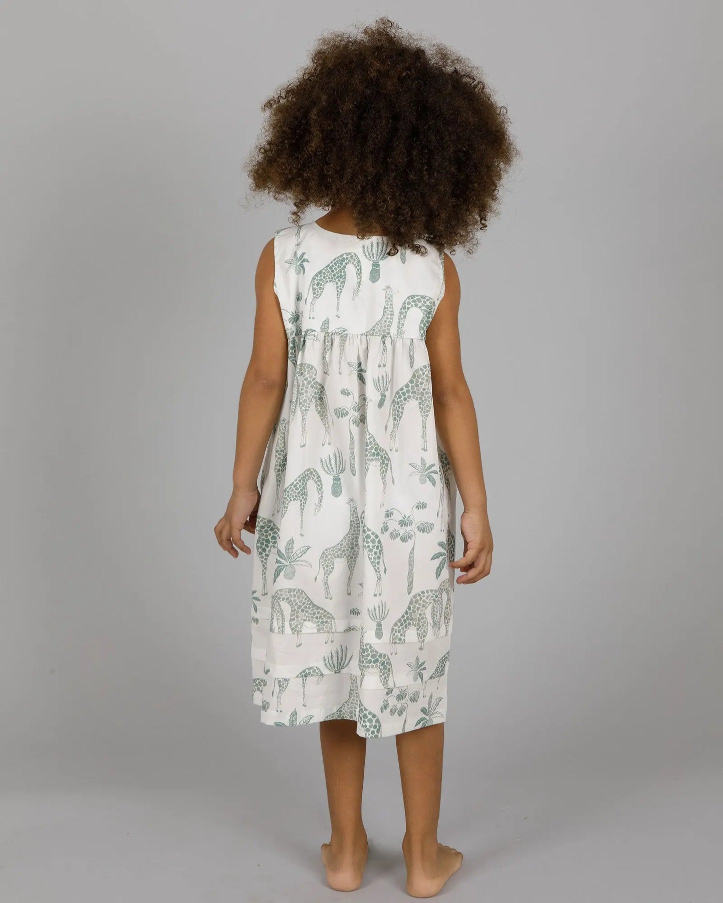 Girls Nighty - Green Giraffes Woodstock Laundry