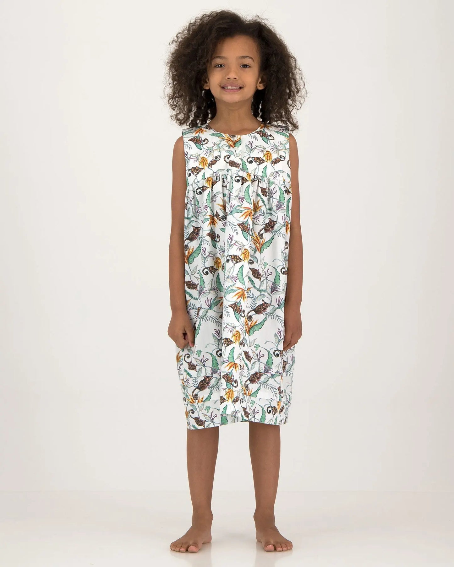 Girls Nighty - Night Monkeys White Woodstock Laundry