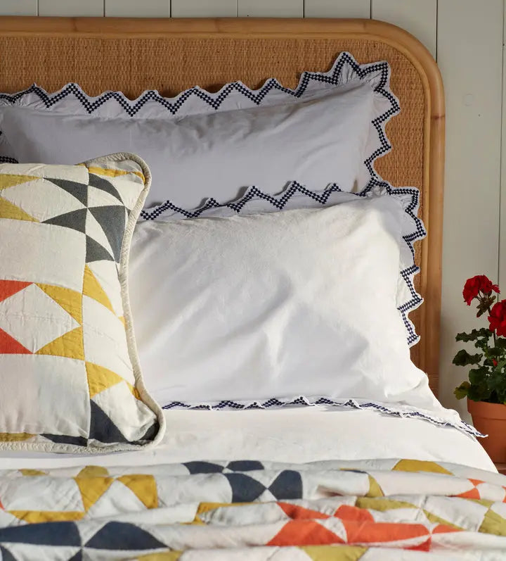 Glassette Freida 100% Cotton Oxford Pillowcase The Secret Linen Store