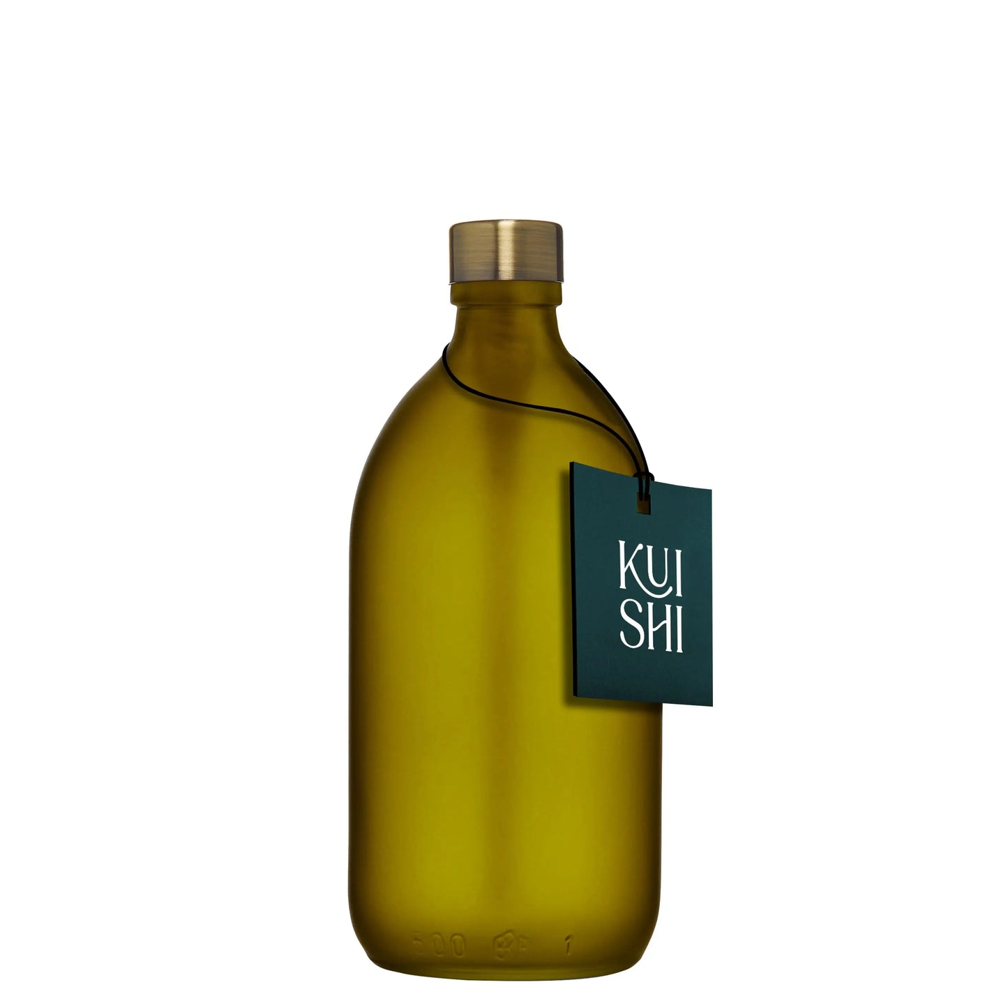 Green Glass Storage Bottle and Cap Kuishi
