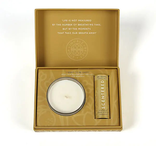 Happy Balm And Candle Set Scentered