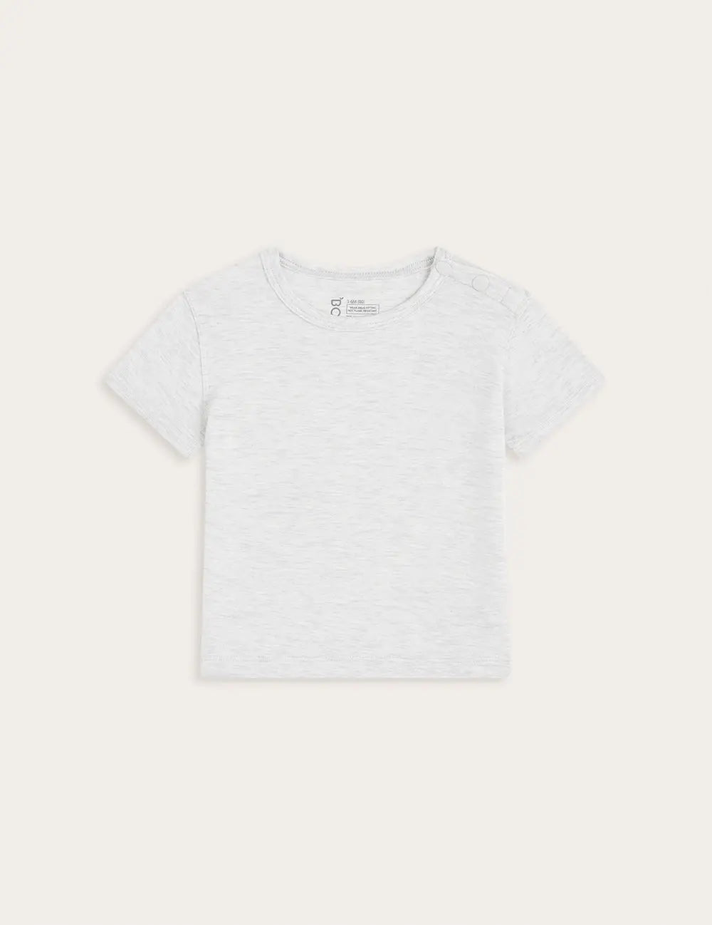 Heather Grey Baby Short Sleeve Bamboo T-Shirt Boody
