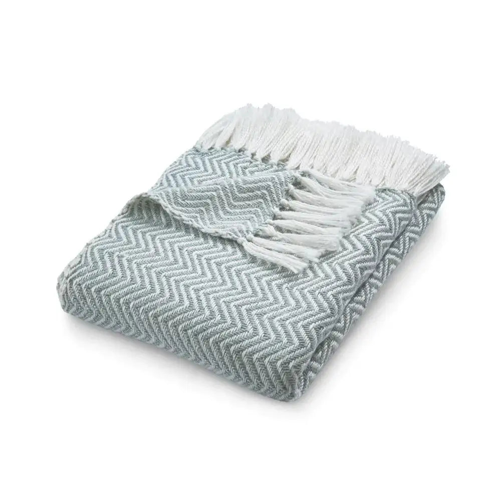 Herringbone Design Woven Throw The Rugs