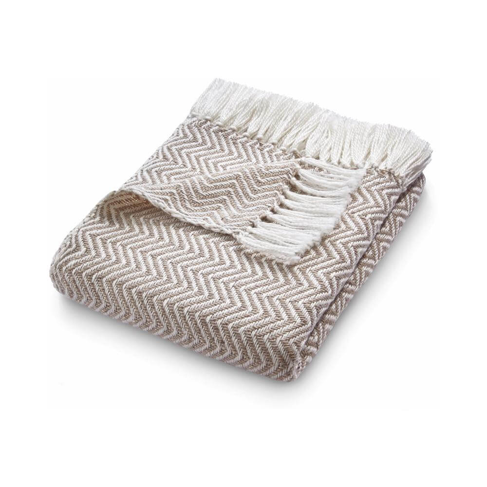 Herringbone Design Woven Throw The Rugs